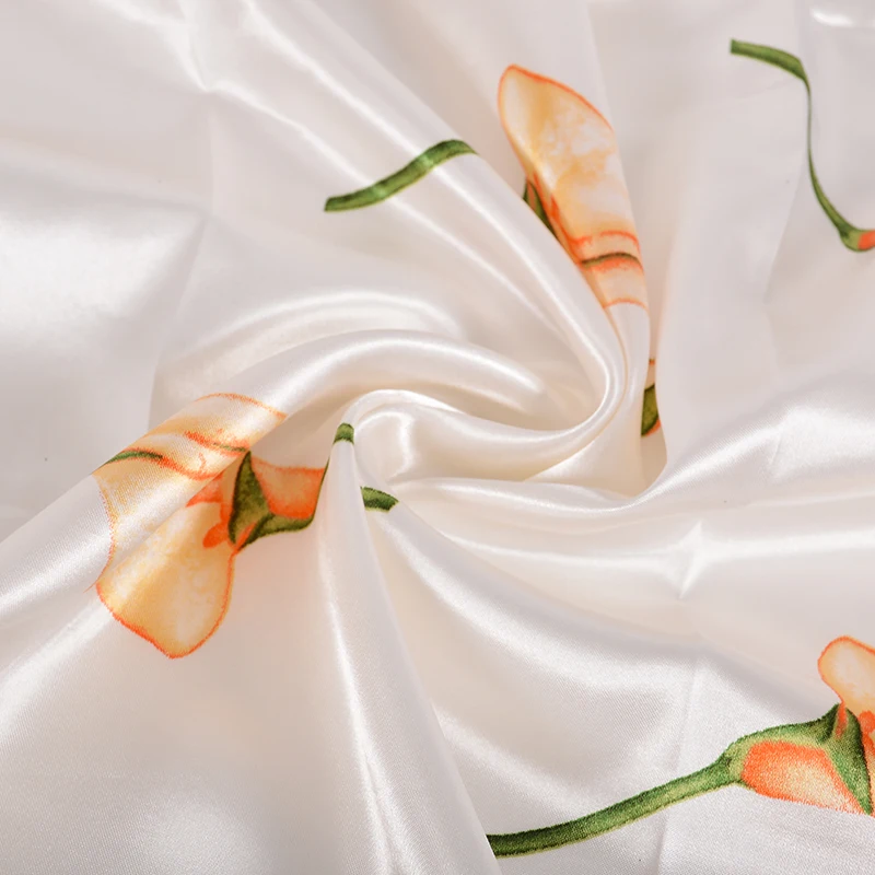 [BYSIFA] Новый бежево белый шелковый шарф шаль женская элегантная осенне зимняя