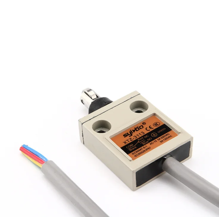 TZ-3113 XTZ-3113 IP67 4 провода Roller Lever Концевой выключатель плунжера SPDT NO + NC Медь провод 3