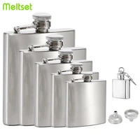multi specification hip flask stainless steel screw cap whisky wine bottle outdoor portable flask for alcohol men gift