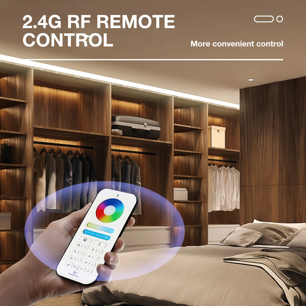 Gledopto Zigbee 3.0 RGBCCT Light Strip Kit DC12V Mini Three Key LED Controller With Power Supply For Indoor Decoration Kitchen | Освещение