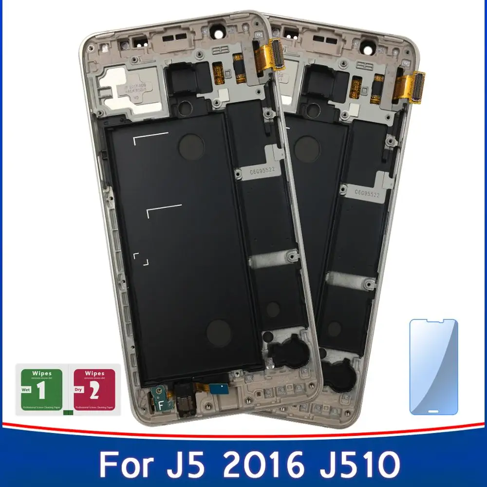 2 шт. Новый ЖК-дисплей для Samsung Galaxy J5 2016 J510 J510FN J510F J510M J510H /DS TFT дигитайзер с рамкой