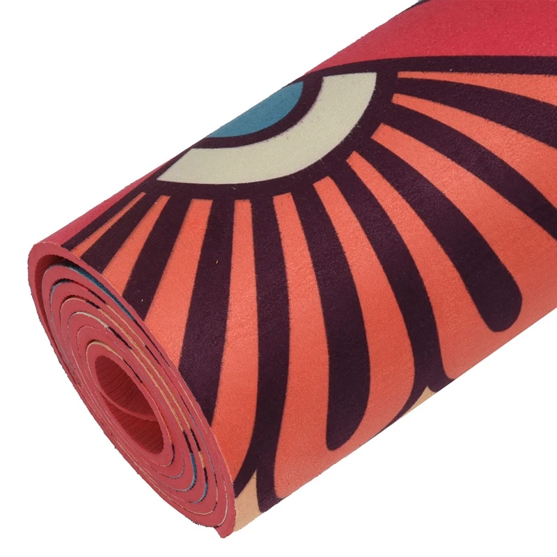 

Hot 5 Mm Lotus Pattern Suede Tpe Yoga Mat Pad Non-Slip Slimming Exercise Fitness Gymnastics Mat Body Building Esterilla Pilates