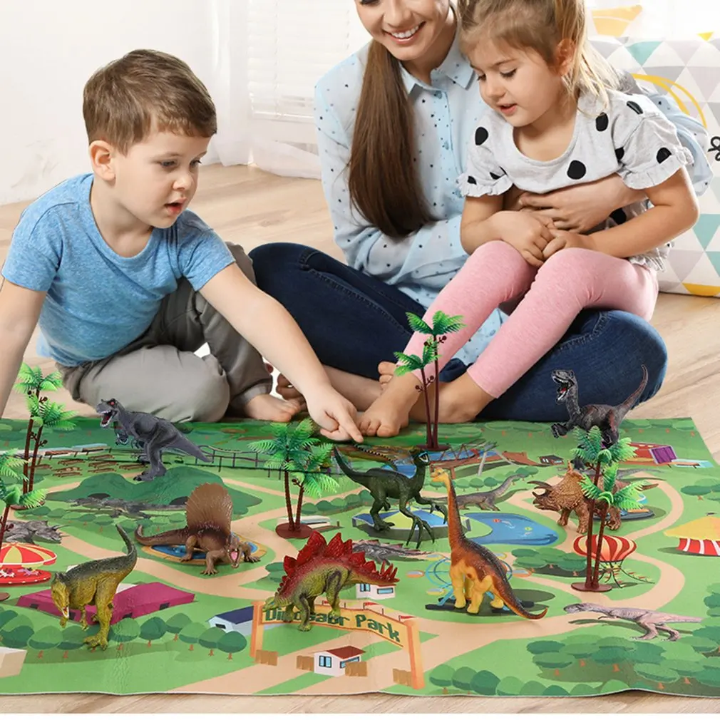 

Jurassic Park Dinosaurs Toy Animal Jungle Set T Rex Dinosaur Excavation Educational Boys Children Toys for Kids 2 to 4 Years Old