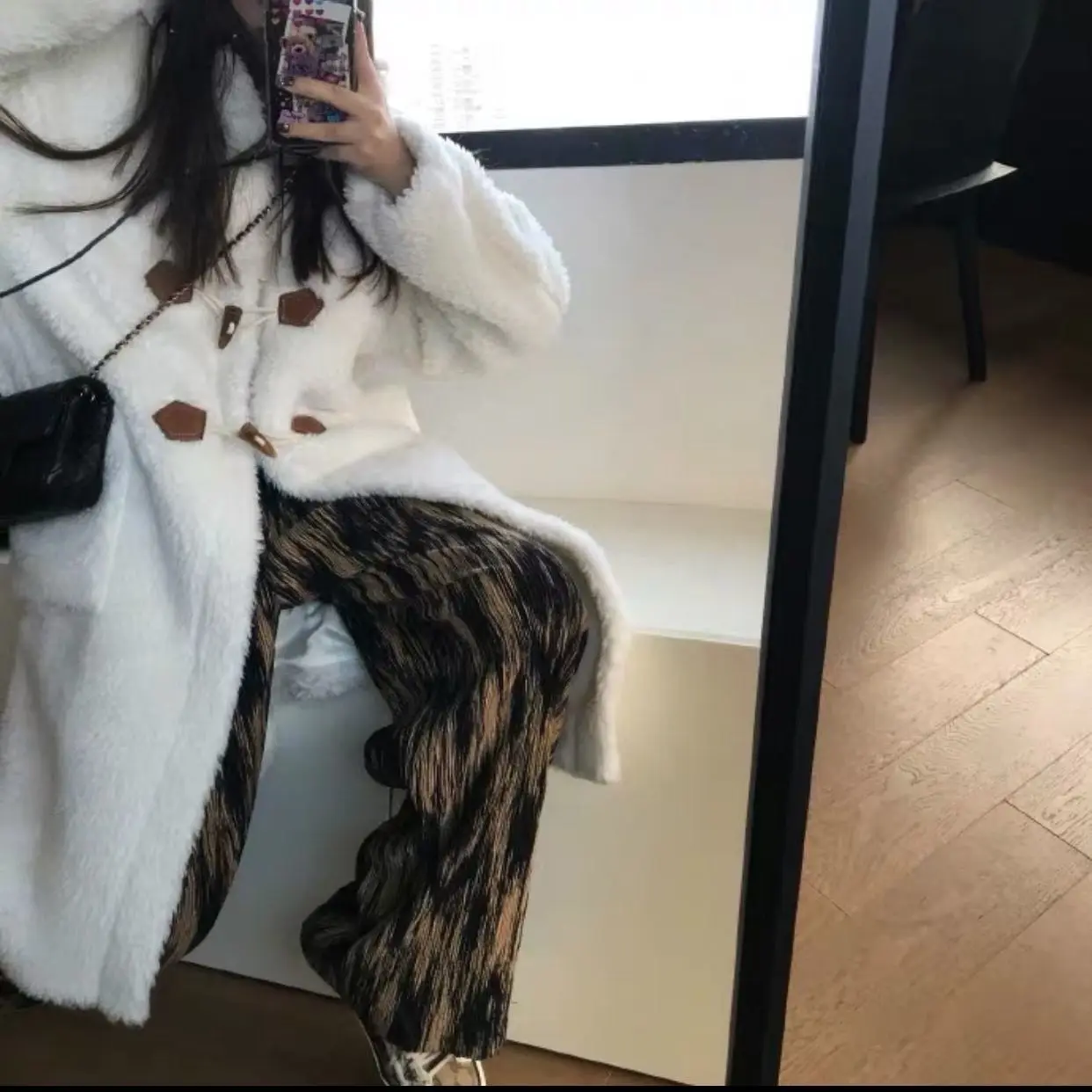 

Spring and autumn new pants women loose straight leg casual slimming tie-dye trend wild striped wide-leg pants women traf