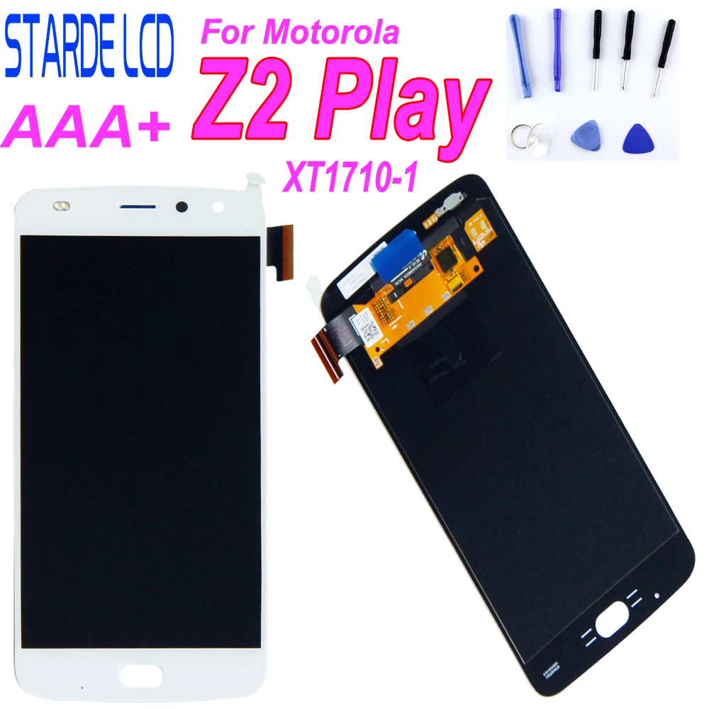 Для Motorola Moto Z2 Play XT1710 01/07/08/10 5 дюймов AMOLED ЖК дисплей с сенсорным экраном дигитайзер