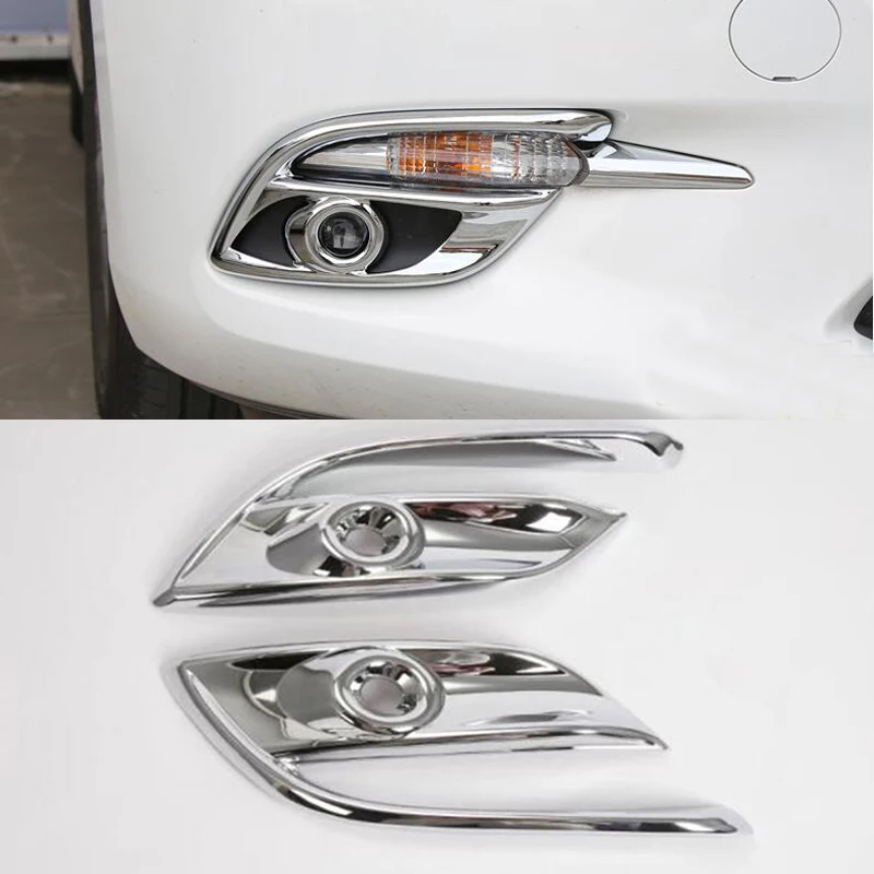 

For Mazda 3 M3 Axela 2017 2018 ABS Chrome Car Front Fog Light Lamp Cover Moulding Trim Protectors Accessories 2pcs/set