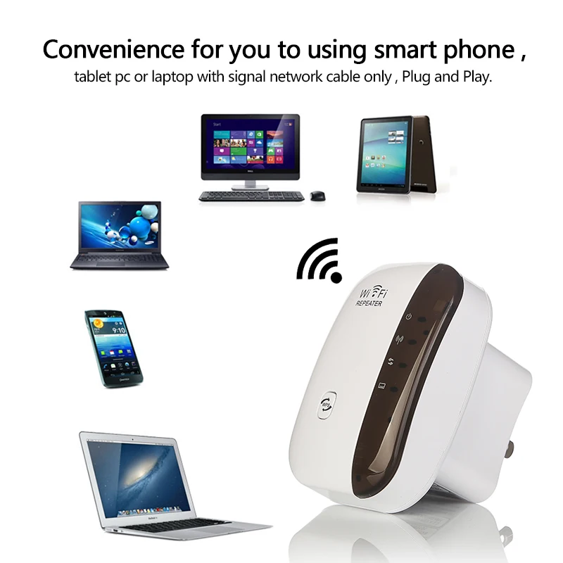 Беспроводной Wi-Fi ретранслятор сети 300 Мбит/с усилитель сигнала большого радиуса