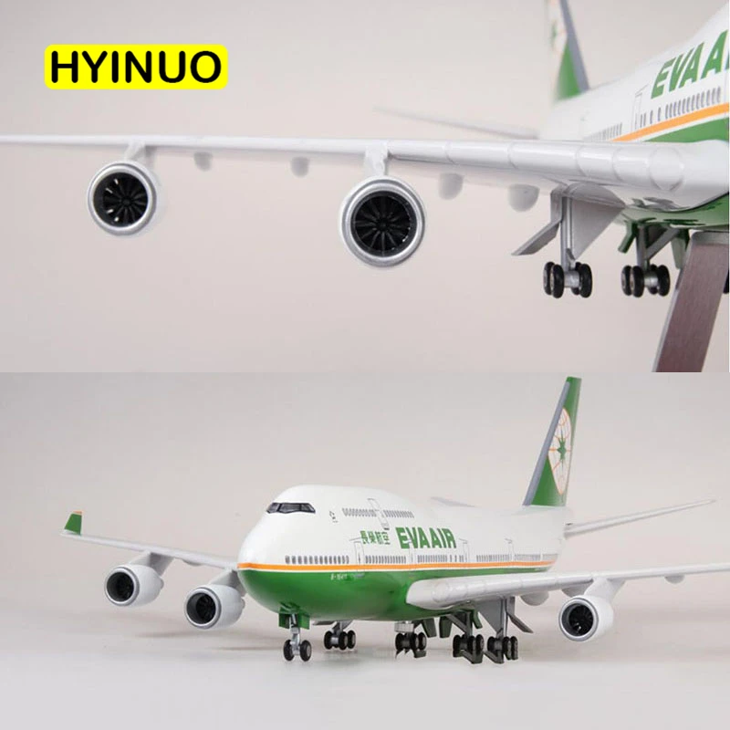 Модель самолета B747 из Тайваньского ЭВА модель с светильник ким и колесным