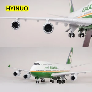 Модель самолета B747 из Тайваньского ЭВА, модель самолета с светильник ким и колесным посадочным шасси, масштаб 1150, 47 см