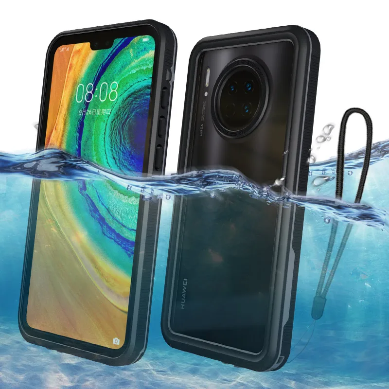 Водонепроницаемый чехол для huawei mate 30 mate 30 Pro, противоударный чехол для huawei mate 20 Pro, прозрачный 360 чехол с полной защитой