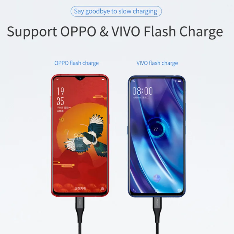 ROCK 5A usb type-C кабель для huawei mate 20 Pro Honor 10 USB Sync Quick 3 0 Шнур зарядное устройство телефона