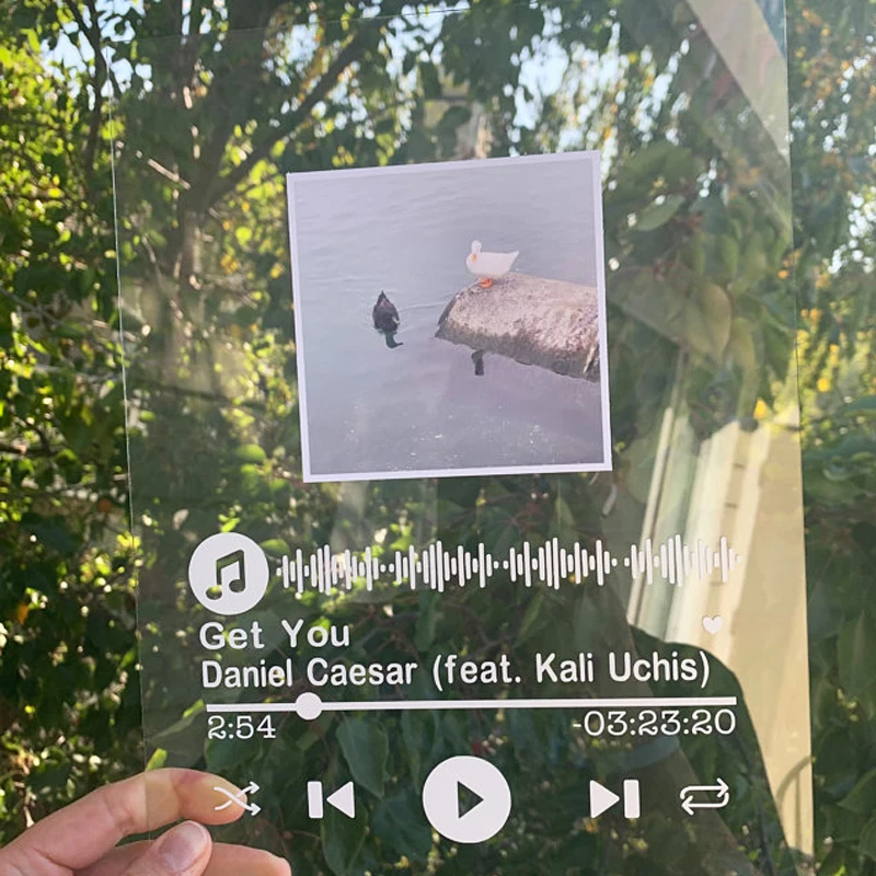 Музыкальный проигрыватель Spotify Glass с индивидуальным дизайном акриловый