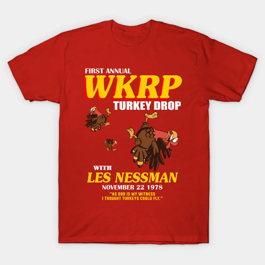 Первая ежегодная футболка WKRP Wkrp ретро подарок Богу цинцинциннати винтажный