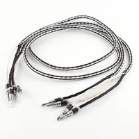 pair 8tc occ copper hifi speaker cable audio 8vs loudspeaker cable wire with carbon fiber banana plug connector