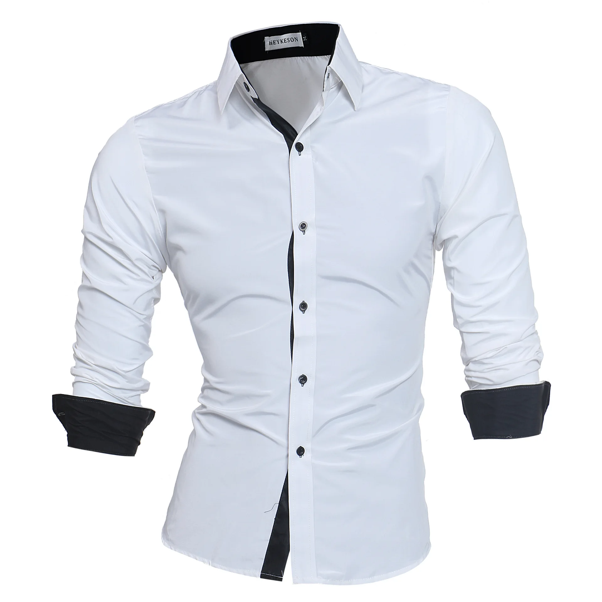 

ZOGAA Mens Shirt Brand 2021 Male High Quality Long Sleeve Tops Smart Casual Slim Fit Man Button Up Dress Shirts Plus Size 4XL