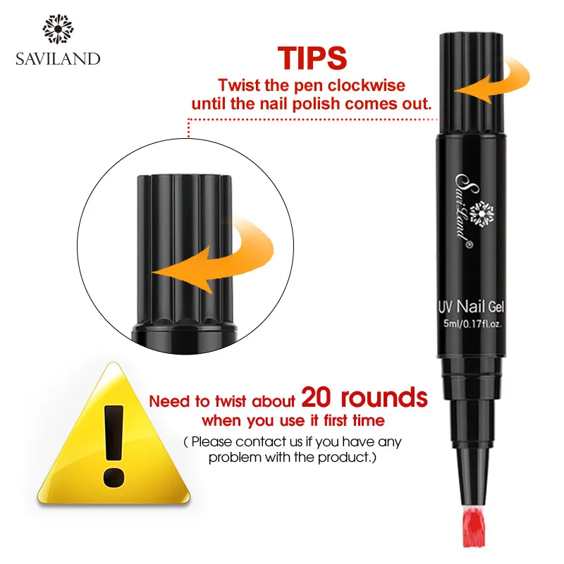 Saviland светящийся Гель-лак для ногтей ручка в темноте Гибридный гвоздь лак
