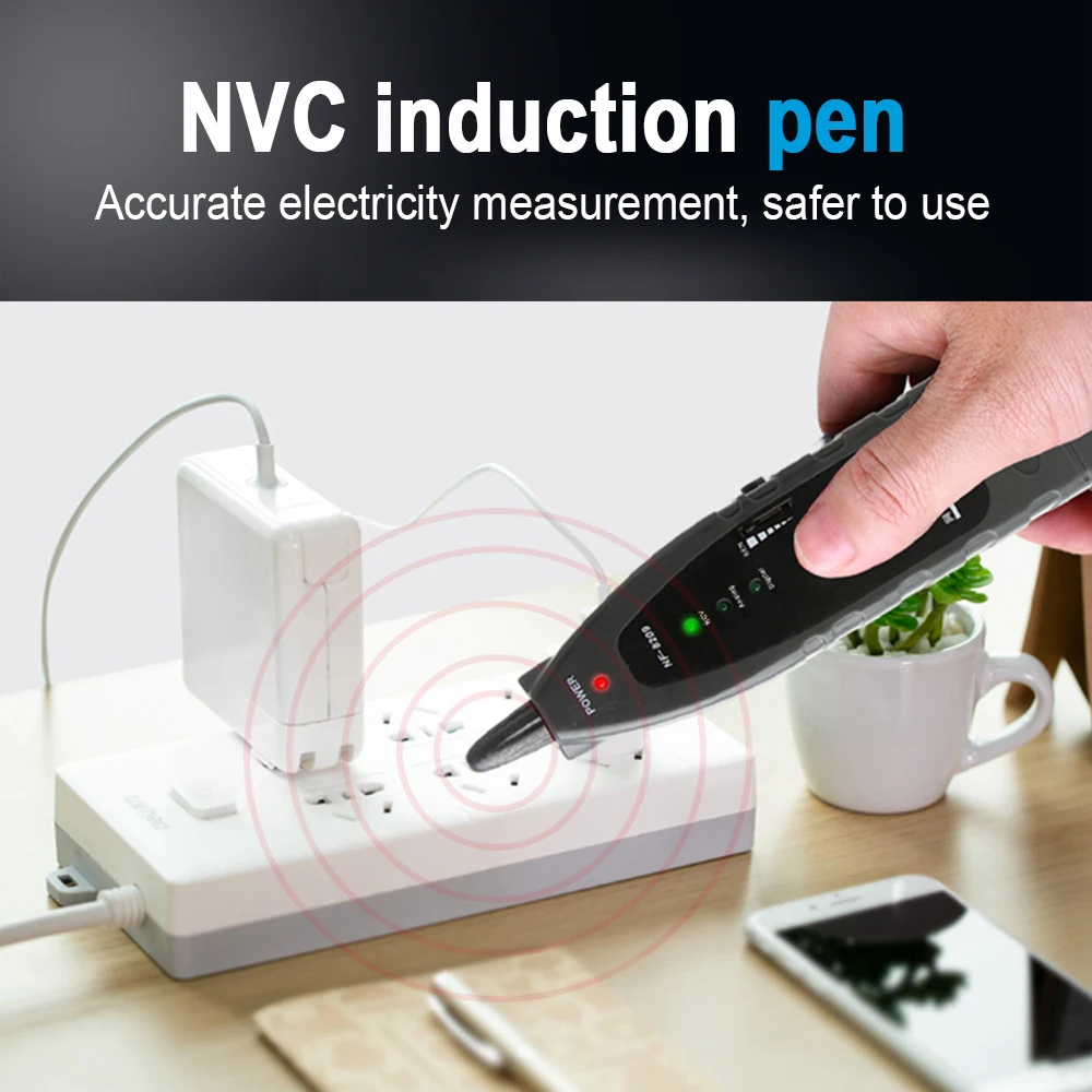 

NF-8209 Network Cable Tester LCD Wire Tracker PoE Checker Inline Voltage Current Tester with Illuminate Function Cable Tester