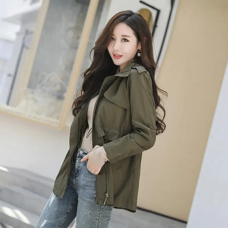 Новинка 2019 года сезон весна осень ветровка для женщин тонкий плащ с длинными