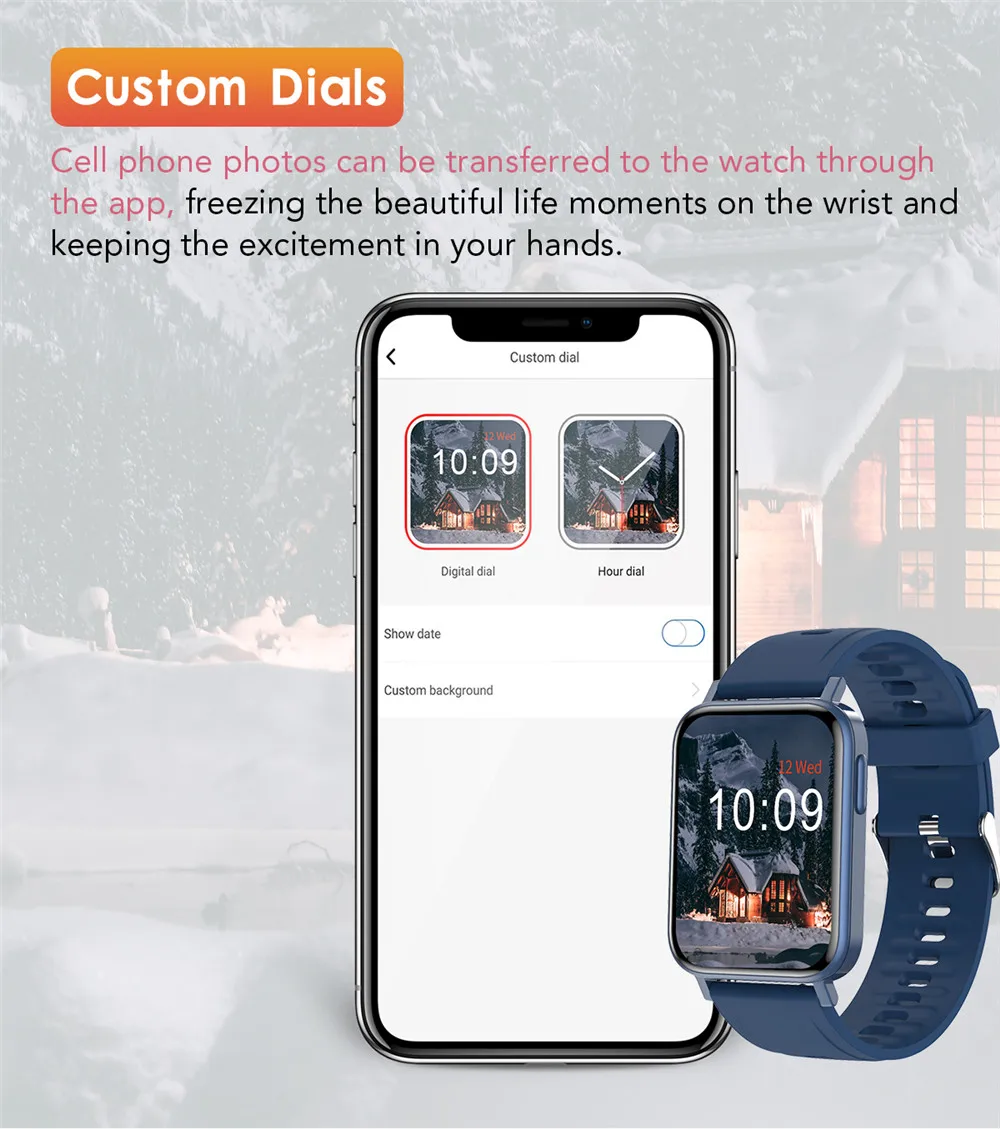 2021 smart watch body temperatureheart rate measurement 1 65 inch screen sport smartwatch men women customize wallpaper watches free global shipping