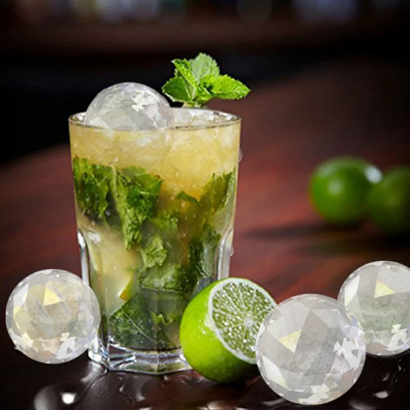 Diamond Ball Shape Silicone Ice-Cube Mold For DIY Cake Candy Chocolate Baking |