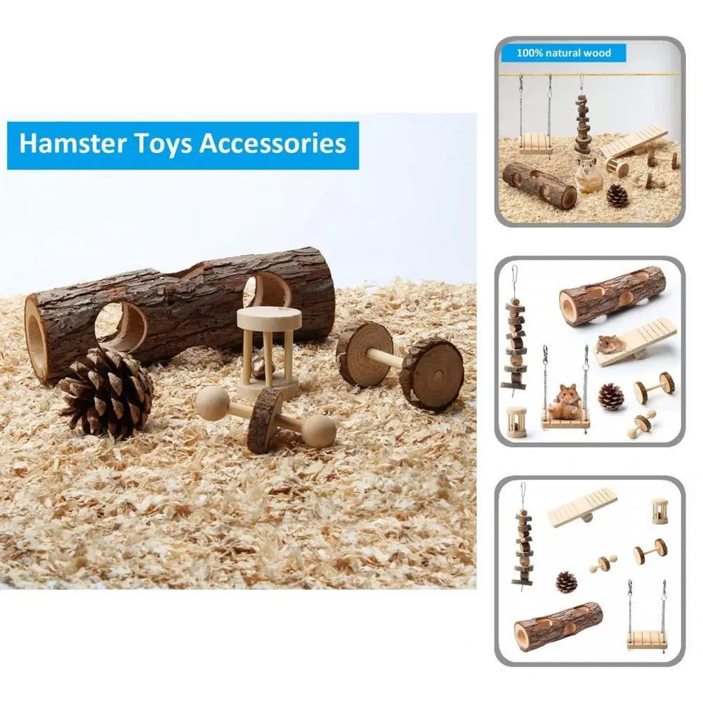 

8Pcs/Set Practical Rabbit Toy Healthy Promote Stomach Health Molar Toy Guinea Pigs Play Molar Set for Gerbils Chew Toy