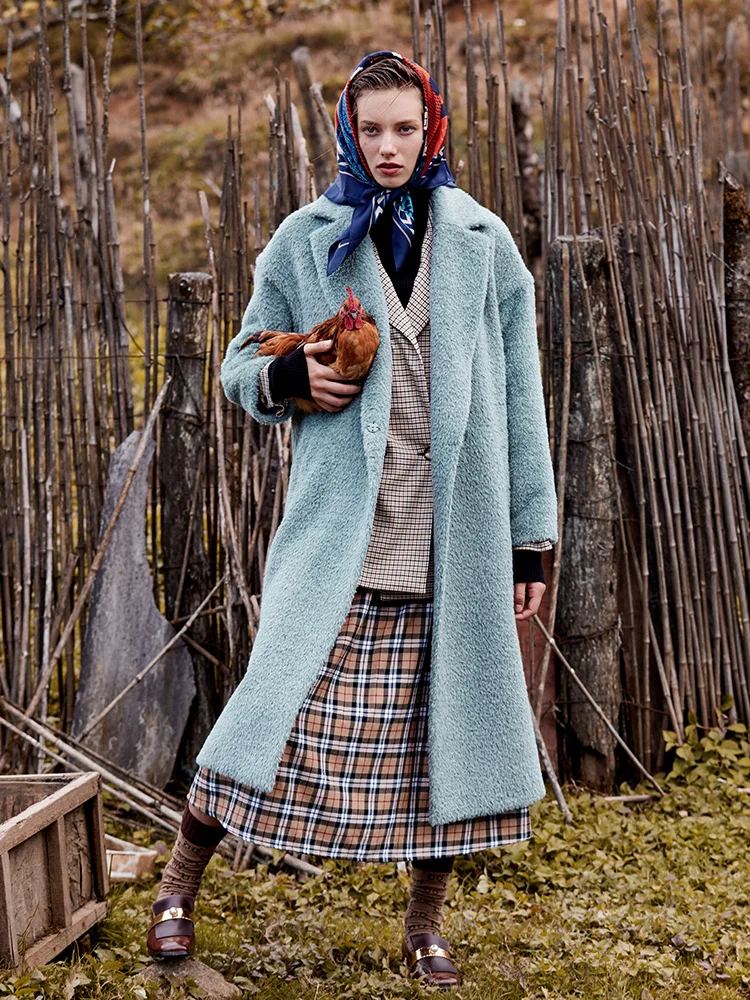 

Fur Grade High-end Alpaca Cashmere Overcoat Women's Mid Long 2021 New Albaca Wool Overcoat