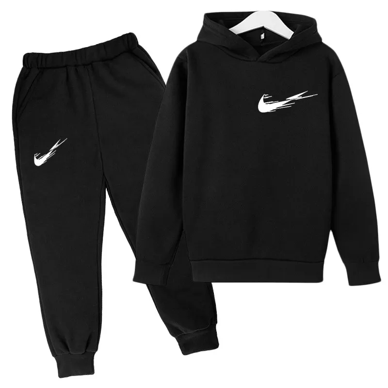 

Children's Clothes Sets Boys and Girls Sports Suits Spring Sweatshirt Hoodie Outdoor Causal Tracksuit 2 Piece Teenager Set 4-14T