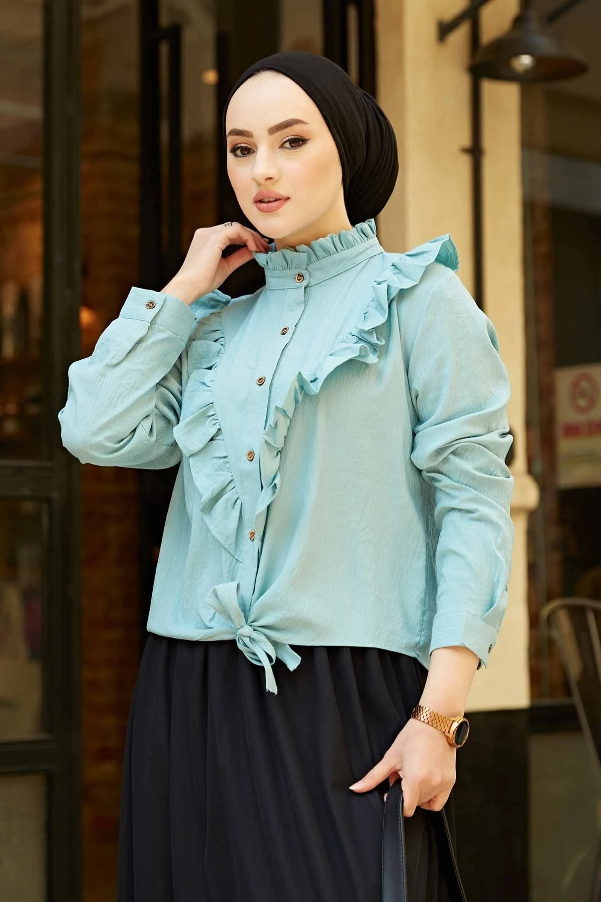 

Tie Shirt Summer Fashion Button Up Satin Silk Shirt Vintage Blouse Women White Lady Long Sleeves Female Loose Ramadan Shirts