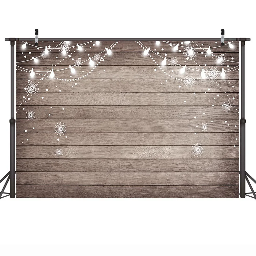 

Winter Backdrop for Photography Wooden Floor Photo Background Snowflake Christmas Backdrops Newborn Baby Portrait Backgrounds