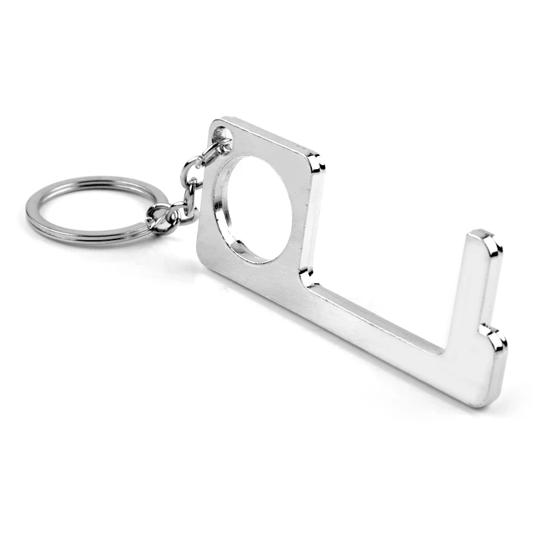 

Antibacterial Door Opener Key Chain Anti-contact Elevator ATM Clean Touch Key Ring Handle Non Contact llavero Keychain Accessory