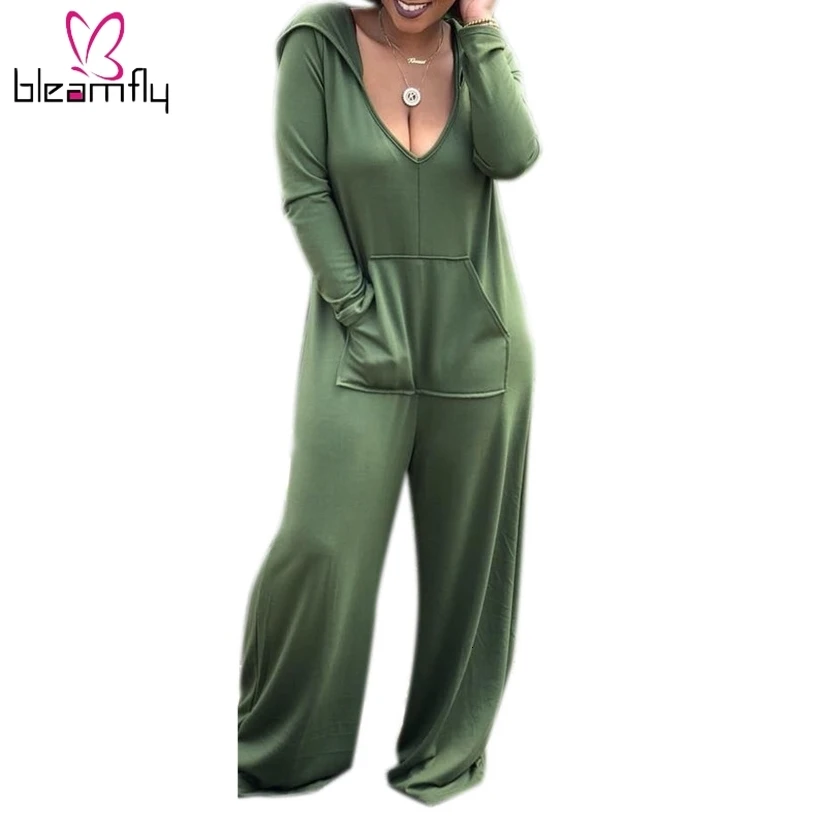 Женский комбинезон свободный с длинным рукавом большого размера 3xl |