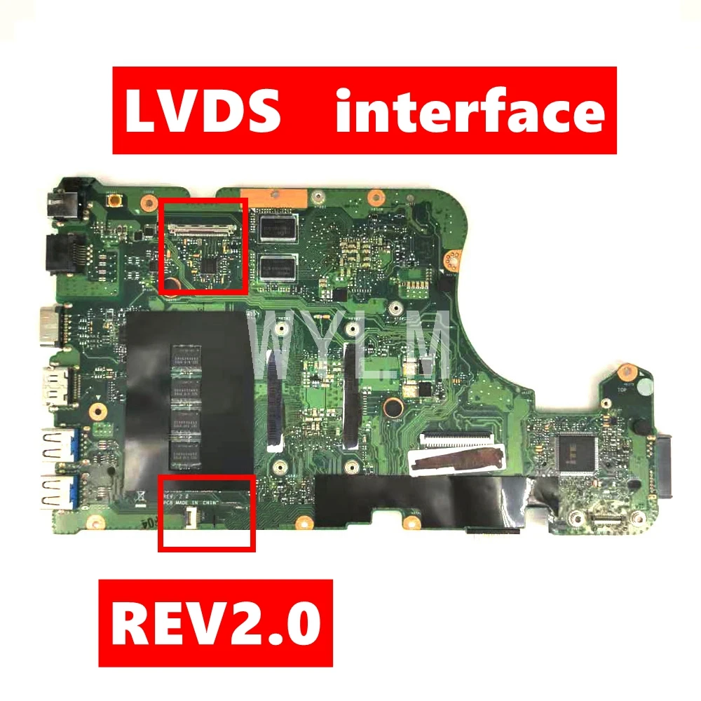 Материнская плата X555LD LVDS MAIN_BD_4G/GT820M/2 ГБ REV2.0 для Asus X555LJ LB LI LN X555LF X555L A555L VM590L