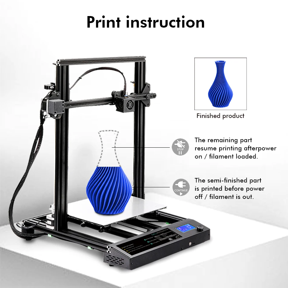 SUNLU FDM 3D-принтеры размера плюс большой размер печати работает автоматический 3D
