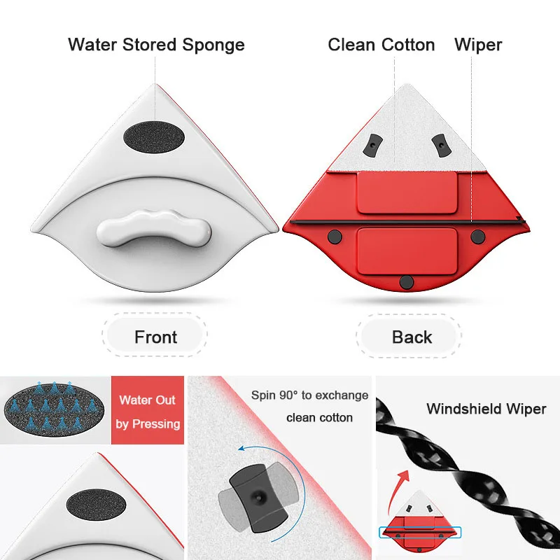 Новая мощная магнитная щетка для очистки стекла 5 35 мм двусторонняя Магнитная