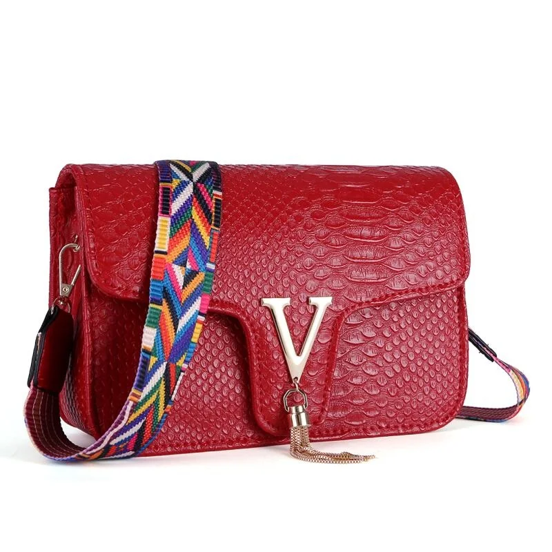 Dark red 2 Сумки из крокодиловой кожи, женская сумка высокого качества, женские сумки через плечо, испанская брендовая сумка на плечо с цепочкой, женская сумка Bolsos - Цвет: Dark red 2