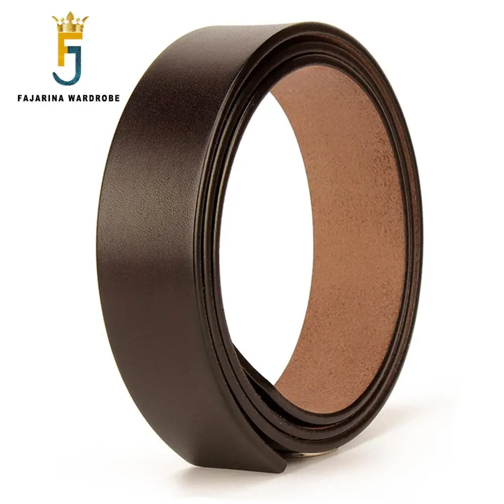 FAJARINA качество коровья кожа Натуральная кожа Мужская воловья кожа Автоматический стиль 35 мм ремни без пряжки без отверстий без зубов N17FJ777