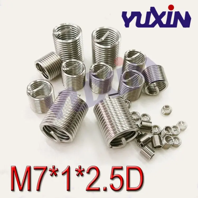 50 шт. M7 * 1 2.5D вставка для проволоки из нержавеющей стали 304 проволочный винтовой