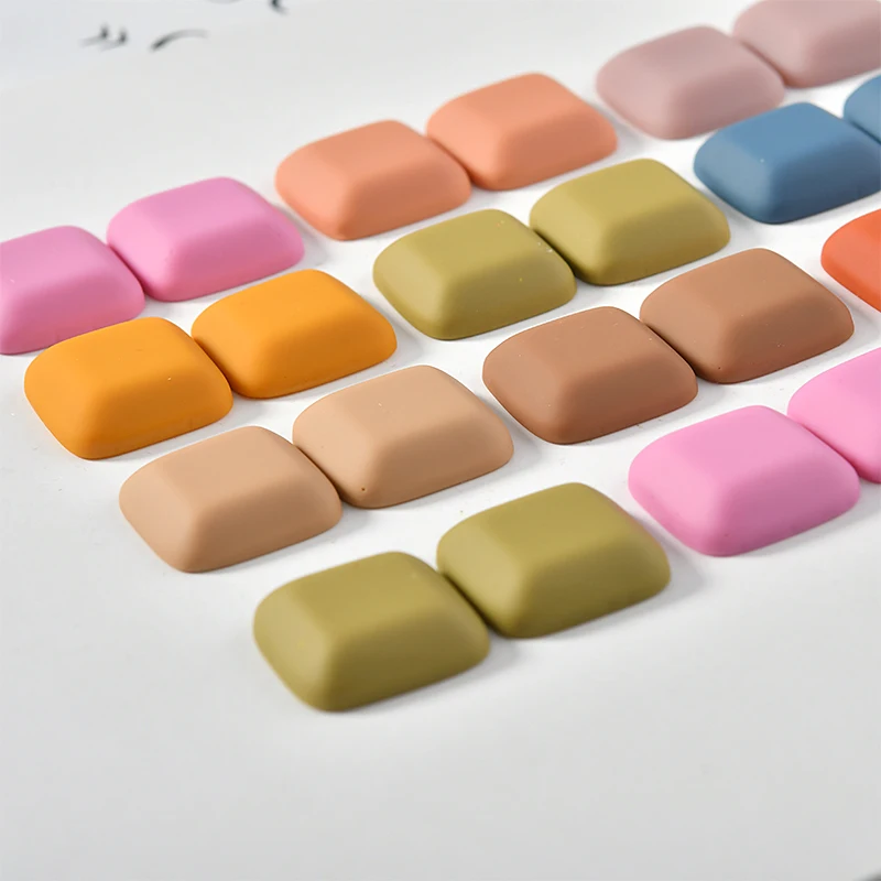 Осенне зимнее резиновое кольцо для ногтей в форме полутаблеток квадратное