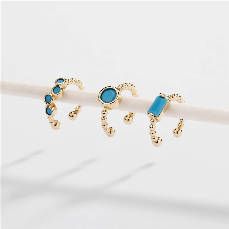 Женские штабелируемые серьги-манжеты LUNA CHIAO набор сережек с цирконием из фианита