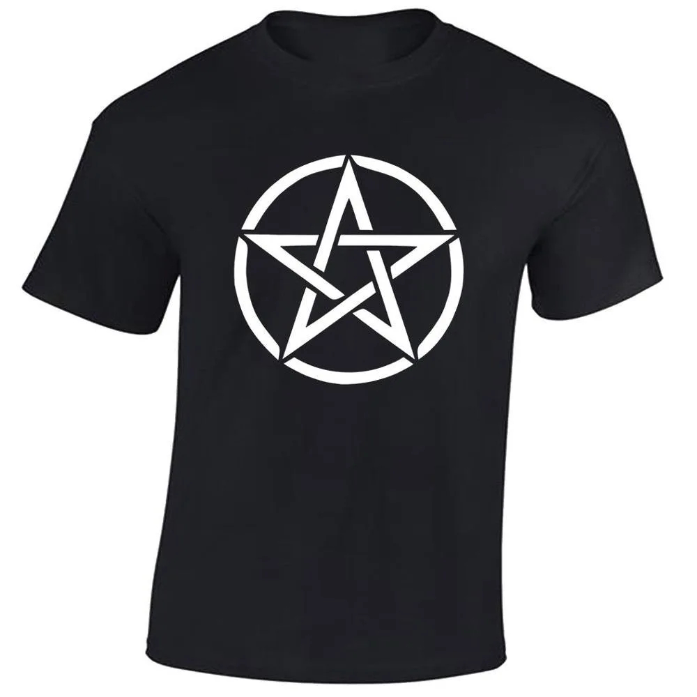 Футболка Bambini Pentagramma Gotico Rock Punk Metallo Biker Satanico Bianche 2019 модные брендовые мужские топы