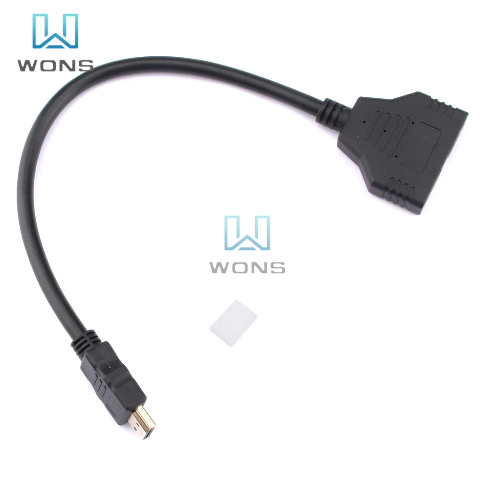 1PC HD-MI Compatible 2 Dual Port Y Splitter HD 1080P V1.4 Male To Double Female Adapter Cable 1 In Out Converter Connect | Обустройство