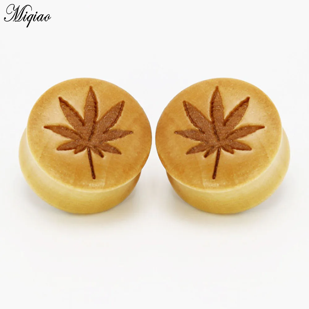 

Miqiao 2pcs Wood Ear Plugs and Tunnels Ear Gauge Plug Ear Tunnel Earrings Lobe Ear Stretcher Expanders Body Piercings Jewelry