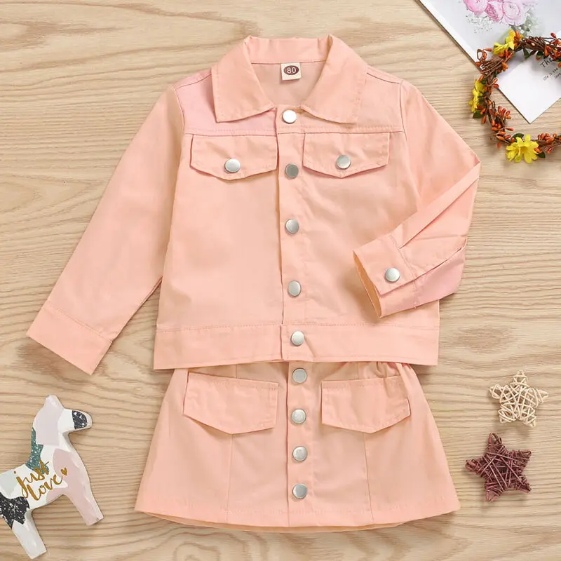 Pudcoco Baby Spring Autumn Fashion Toddler Infant Kids Girl Outfits Clothes Set Coat Tops+Tutu Skirt Dress | Детская одежда и