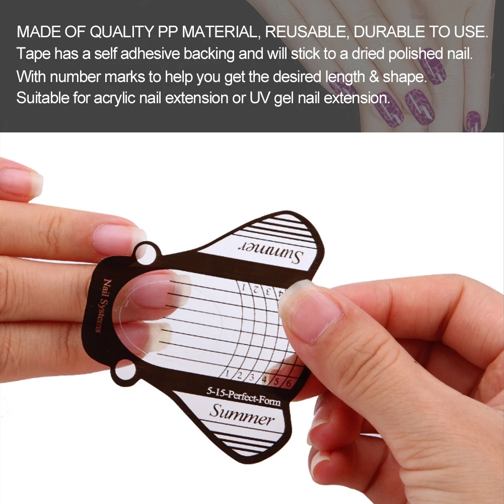 100 шт форма для ногтей прозрачный стикер наращивания клейкие маркеры пчелиный