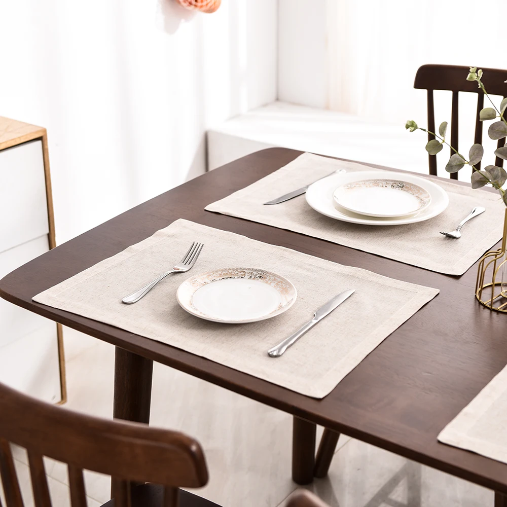 12 pcs linen Napkin Party Table Cloth Dinner Restaurant Home Wedding Linen Fabric Napkins Mats | Дом и сад