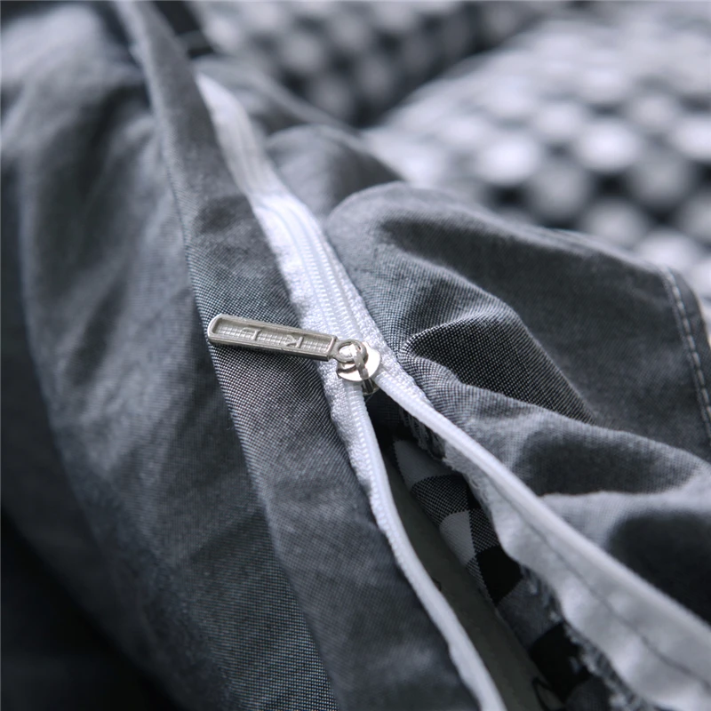 

2018 new Plaid Bedding set 4 Piece Set Queen Bed Set Duvet Cover Bed Sheet set Pillowcases Soft Bedclotehs for