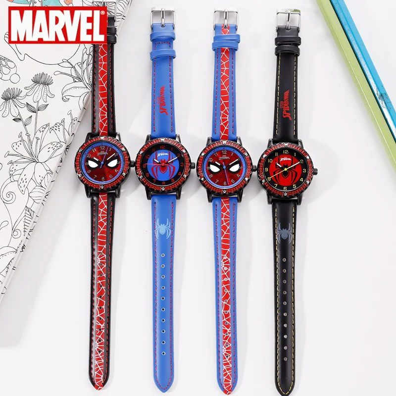 Marvel Мстители Детские кварцевые часы PU ремешок водонепроницаемые с рисунком