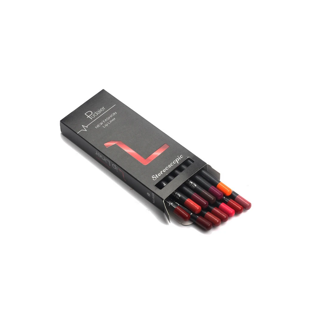 12 шт./компл. водостойкая Женская подводка для губ набор макияжа долговечные