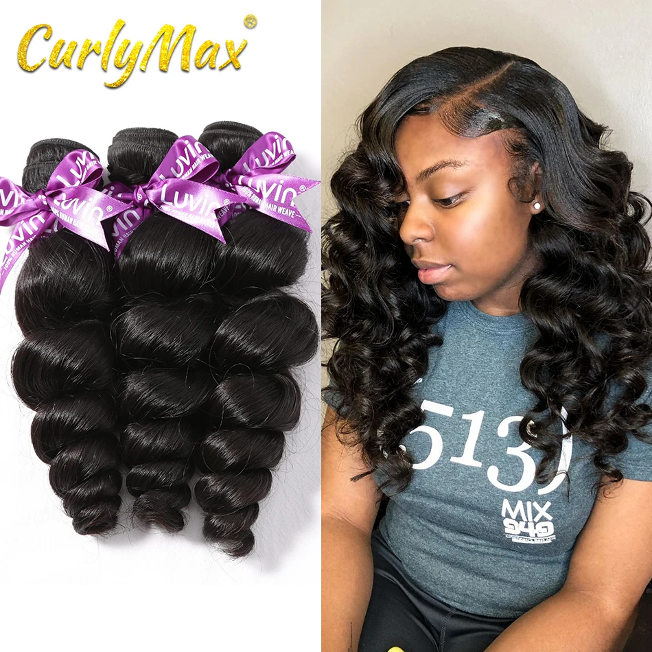 Кудрявые Макс волосы свободная волна 8 30 бразильские виргинские 3 шт./лот 100%