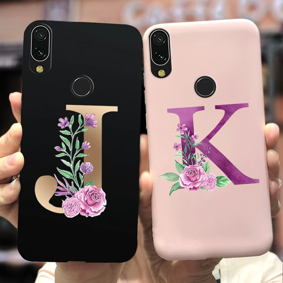 Чехол для Xiaomi Redmi 7 милые буквы мягкие силиконовые чехлы из ТПУ телефонов Redmi7
